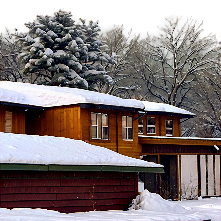 Snowfall On Rooftops Png Hxe PNG image