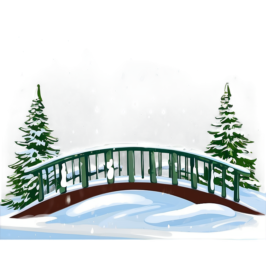 Snowfall Over Bridge Png 44 PNG image