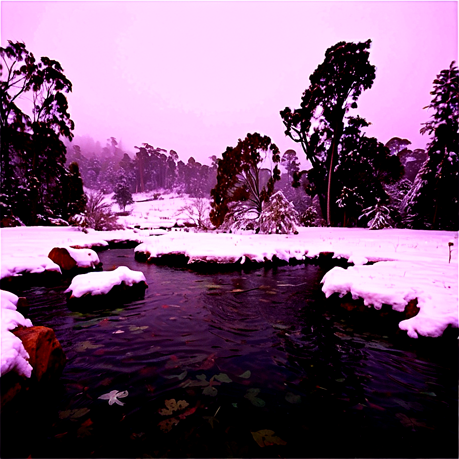 Snowfall Over Hot Springs Png Yvx PNG image