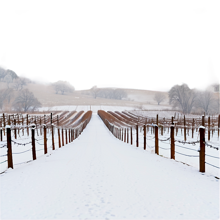 Snowfall Over Vineyard Png 46 PNG image