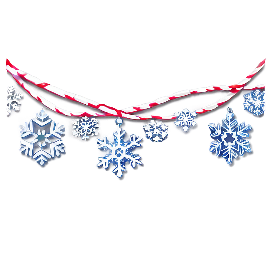 Snowflake Christmas Garland Png Ebs PNG image