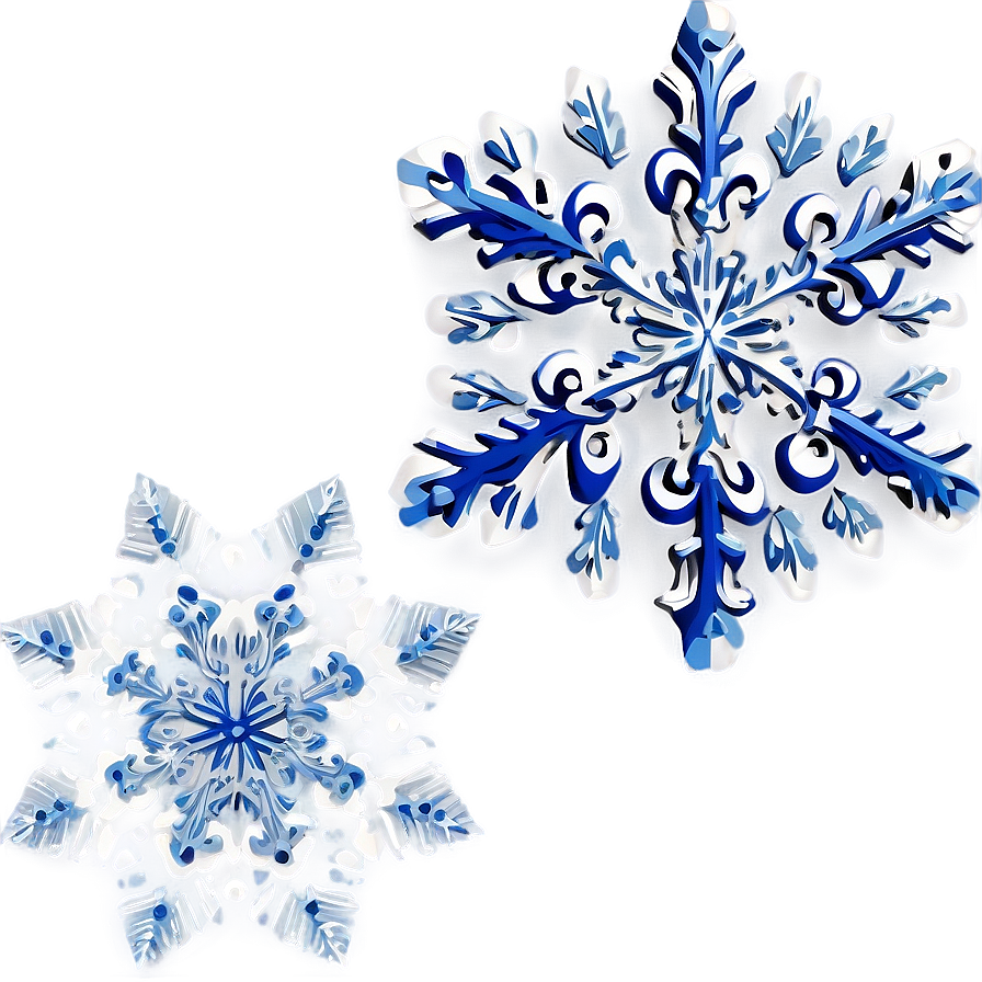 Snowflake Swirl Illustration Png 05252024 PNG image