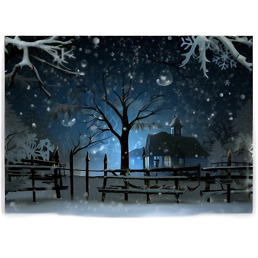 Snowflakes Falling On Christmas Eve Png 06252024 PNG image