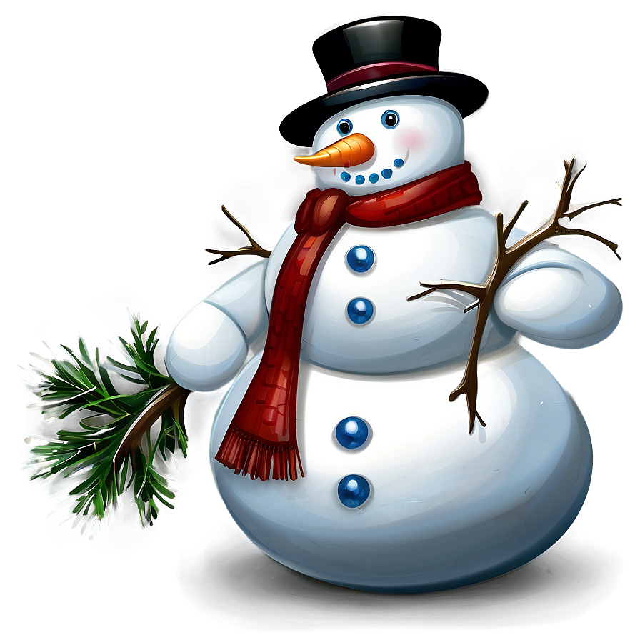 Snowman Cartoon Character Png 05212024 PNG image