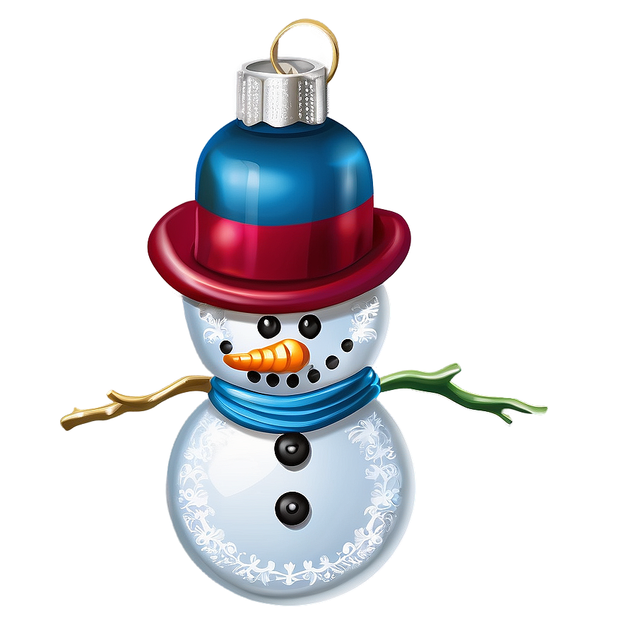 Snowman Christmas Ornaments Png Kvt32 PNG image