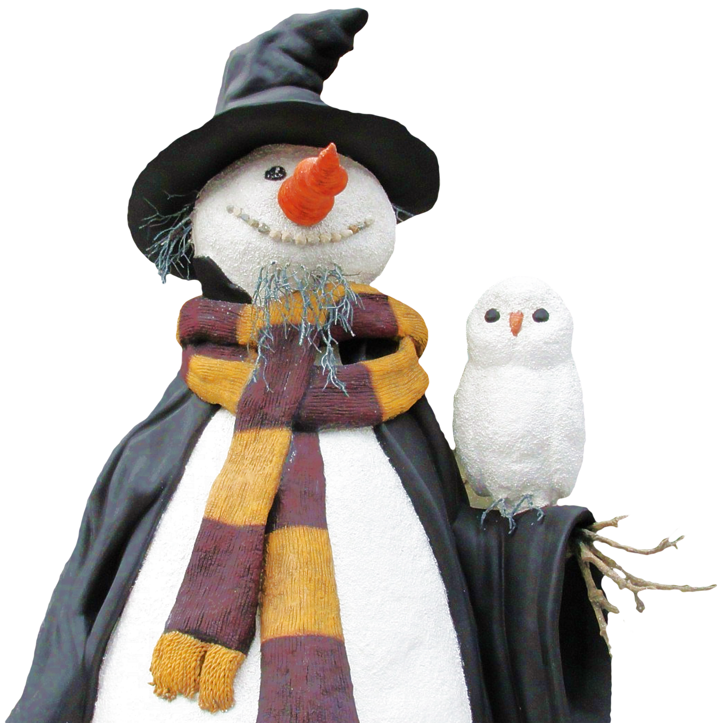 Snowman_with_ Owl_ Friend PNG image