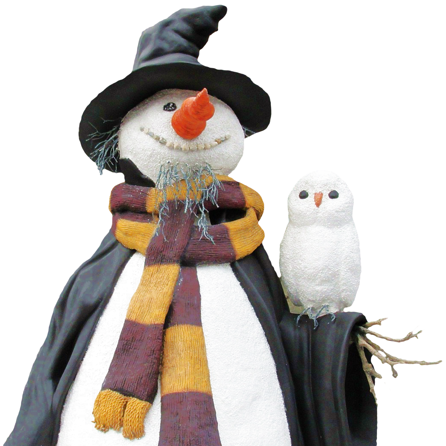 Snowmanwith Owland Witch Hat PNG image