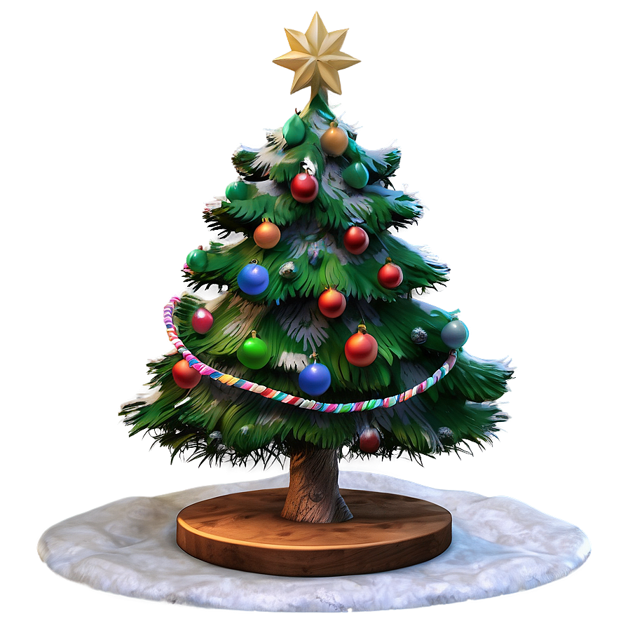 Snowy Arbol De Navidad Scene Png Ggx83 PNG image