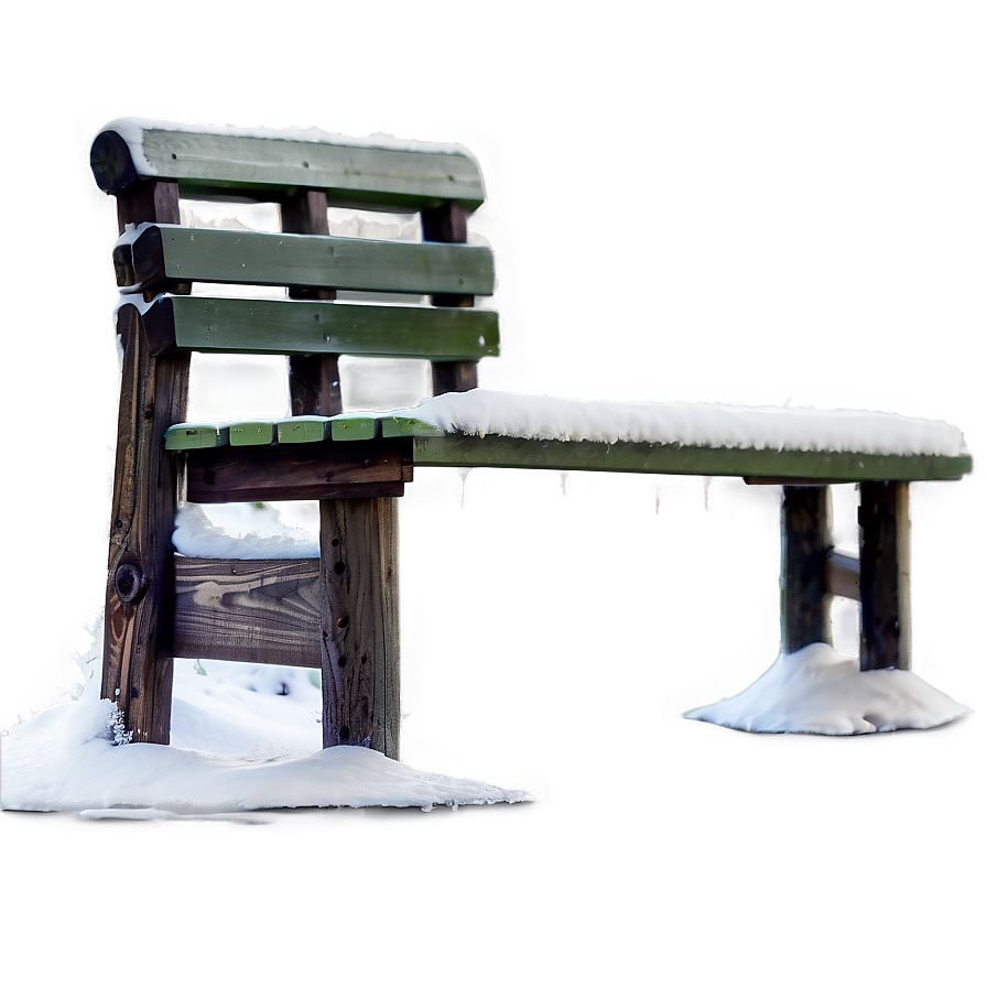 Snowy Bench Transparent Png 05252024 PNG image