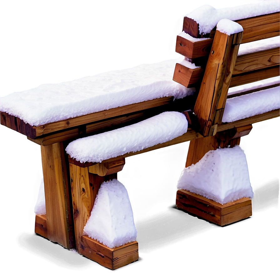 Snowy Bench Transparent Png 05252024 PNG image