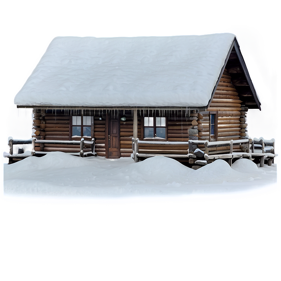 Snowy Cabin Building Png 57 PNG image