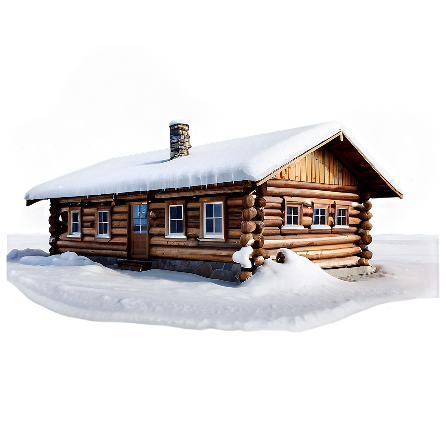 Snowy Cabin Building Png 90 PNG image
