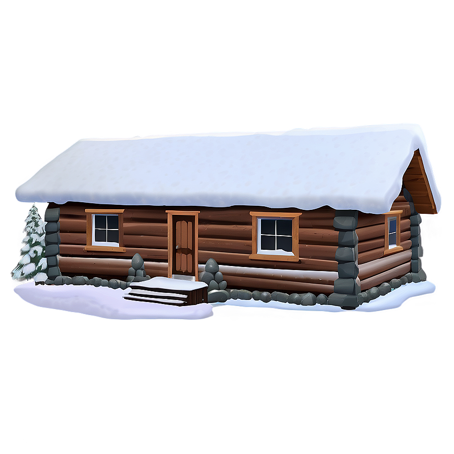 Snowy Cabin Building Png Alr30 PNG image