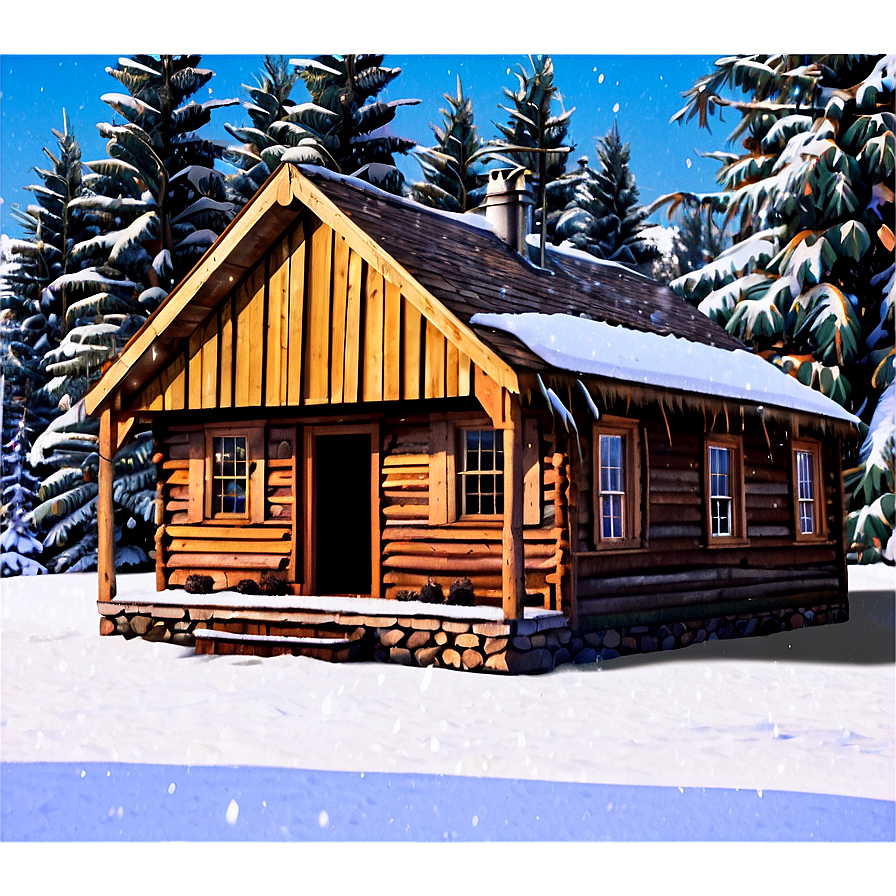 Snowy Cabin Building Png Bhx80 PNG image