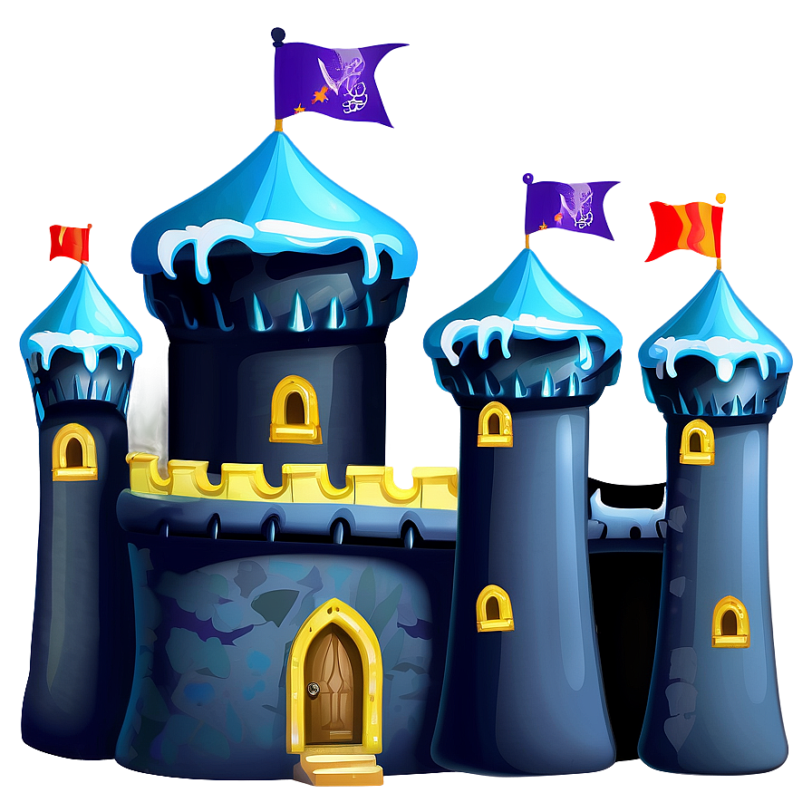 Snowy Cartoon Castle Png 34 PNG image