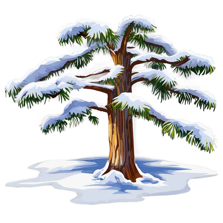 Snowy Cedar Tree Png 46 PNG image