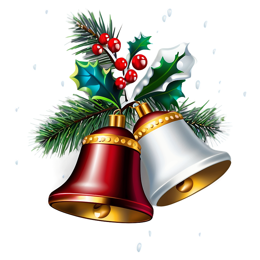 Snowy Christmas Bells Png Ppd PNG image