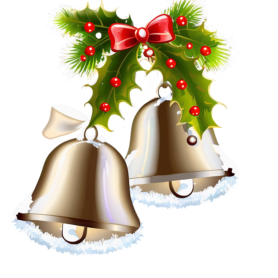 Snowy Christmas Bells Png Vjl21 PNG image