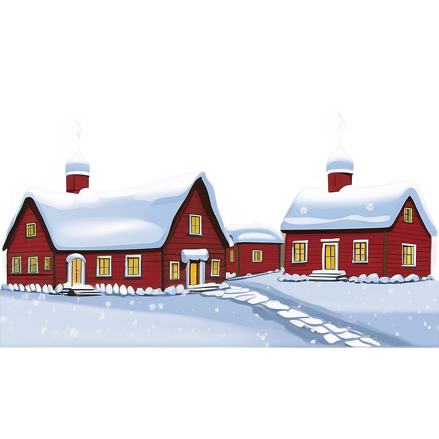 Snowy Christmas Eve Village Png 56 PNG image