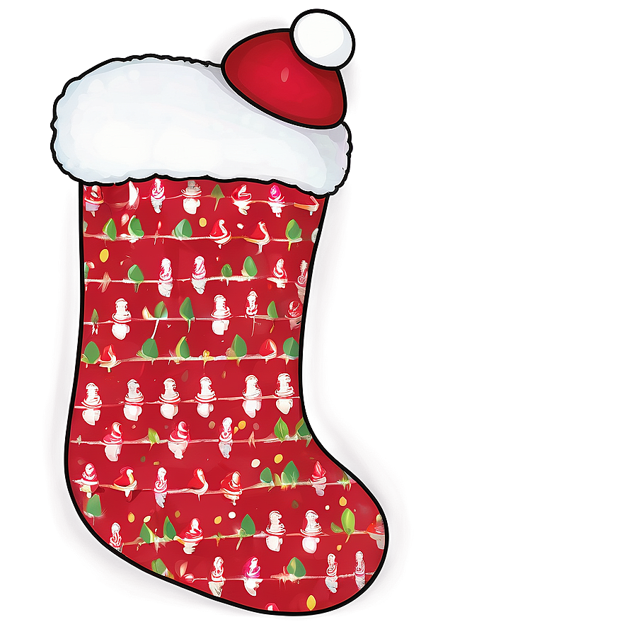 Snowy Christmas Stocking Png 06252024 PNG image