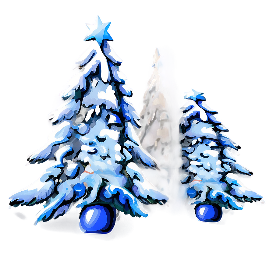 Snowy Christmas Tree Design Png 81 PNG image