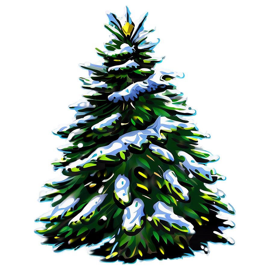 Snowy Christmas Tree Png Jbw PNG image