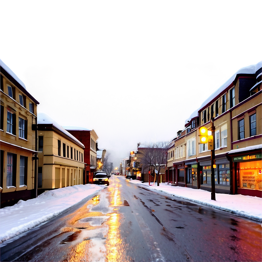 Snowy City Street Winter Png Lhb PNG image