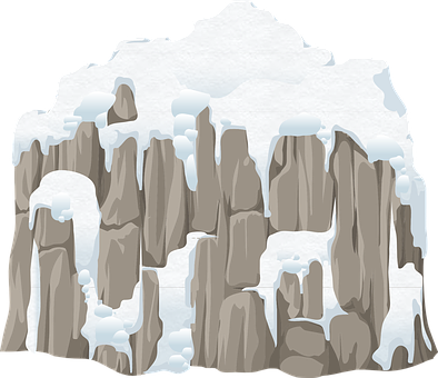 Snowy_ Cliffside_ Illustration PNG image