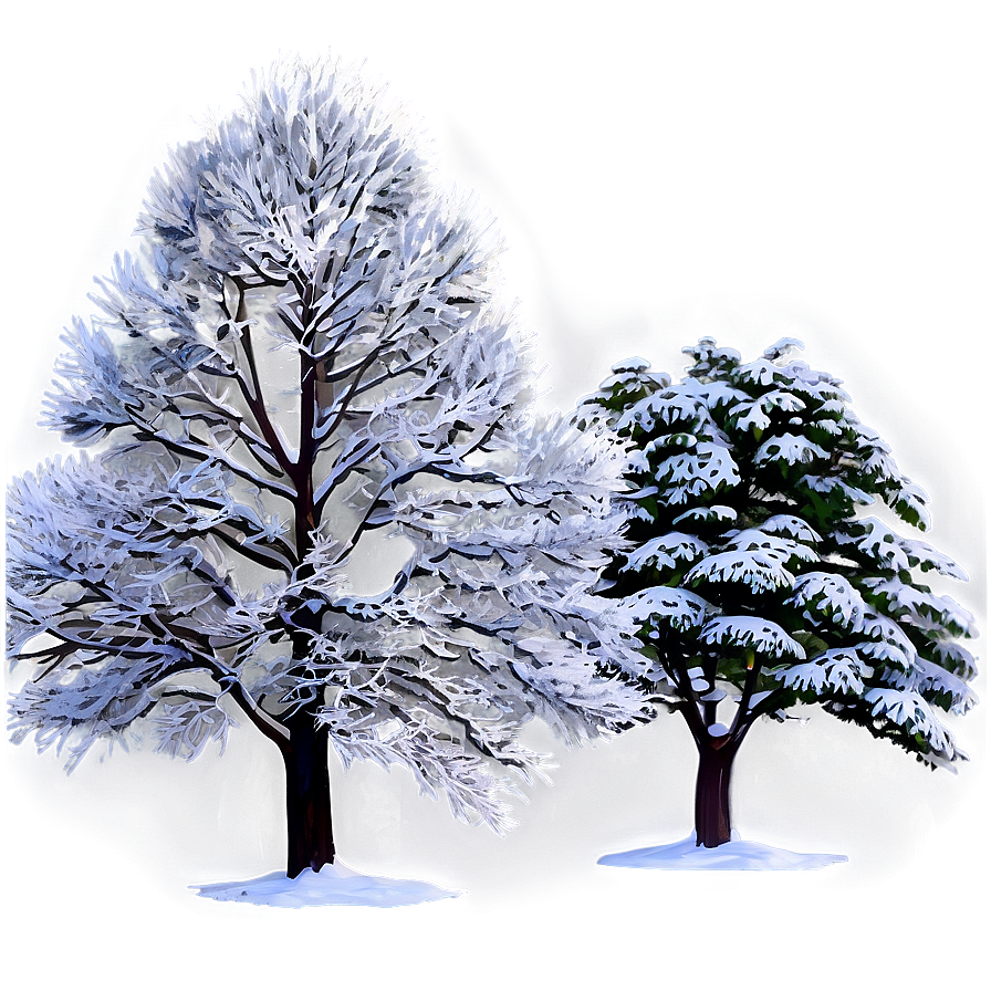 Snowy Country Trees Png 06292024 PNG image