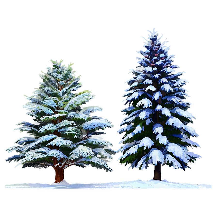 Snowy Country Trees Png Cxw22 PNG image