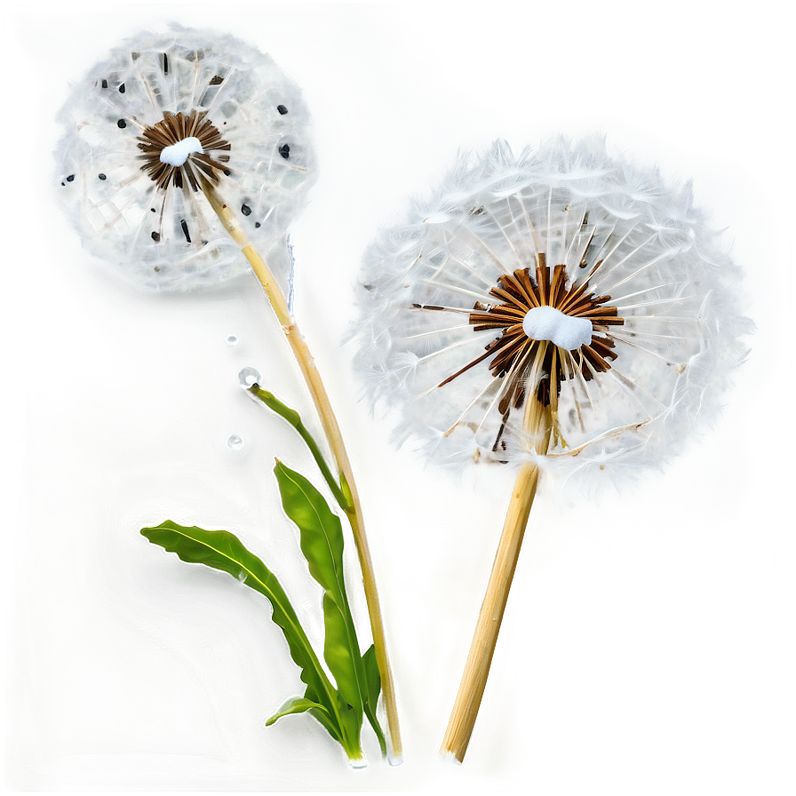 Snowy Dandelion Png 06292024 PNG image