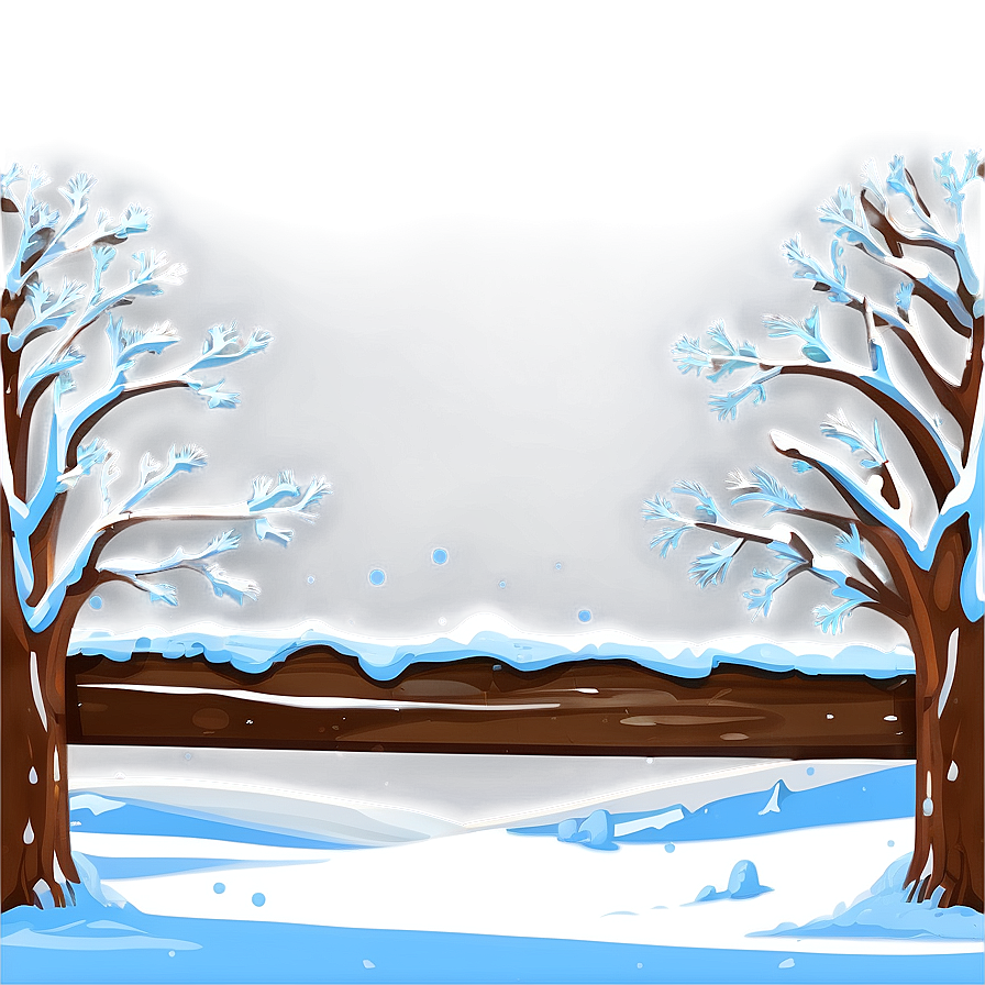 Snowy Day Border Png 06282024 PNG image