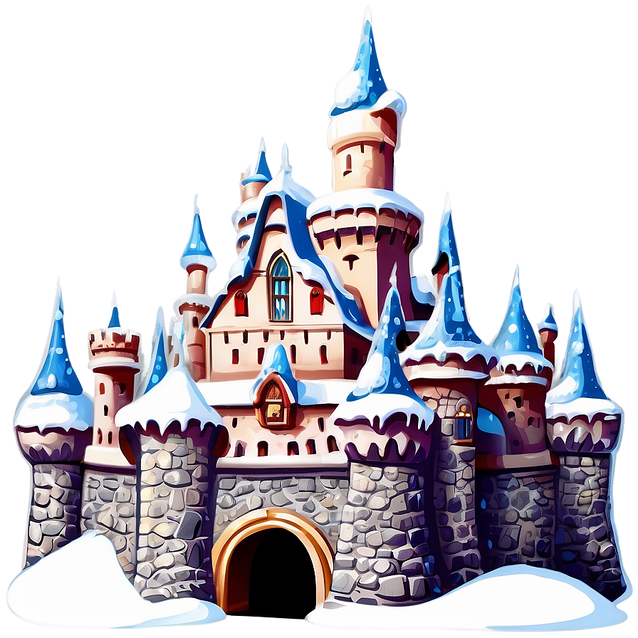 Snowy Disney Castle Winter Png 81 PNG image