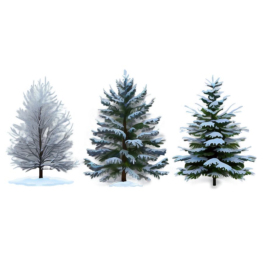 Snowy Evergreen Trees Png Yrc76 PNG image