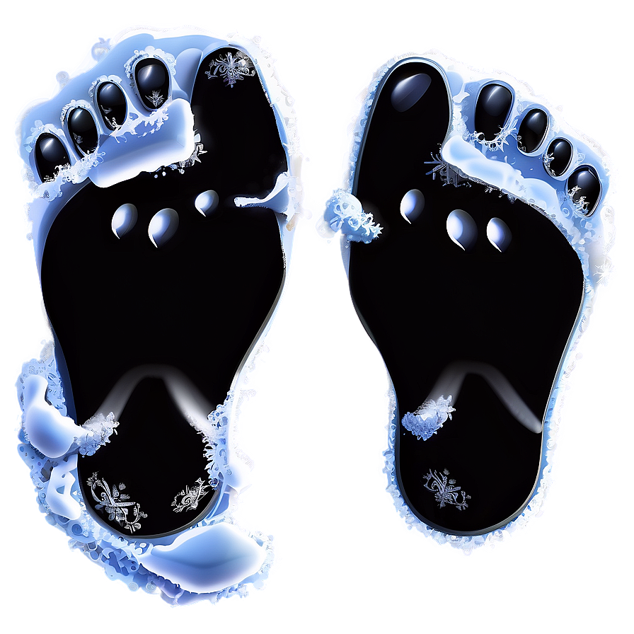 Snowy Footprints Png 05252024 PNG image