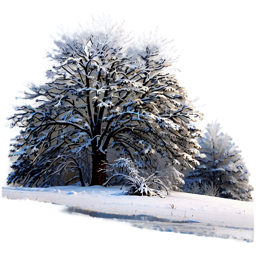 Snowy Forest Landscape Png 06292024 PNG image