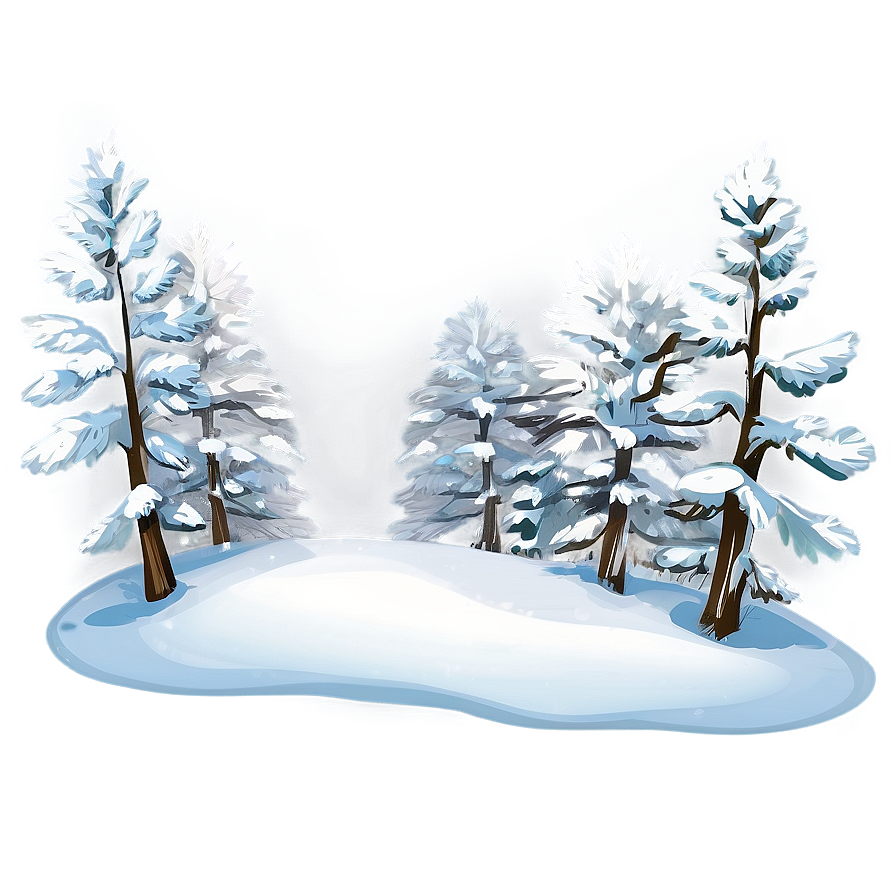 Snowy Forest Landscape Png Msh PNG image