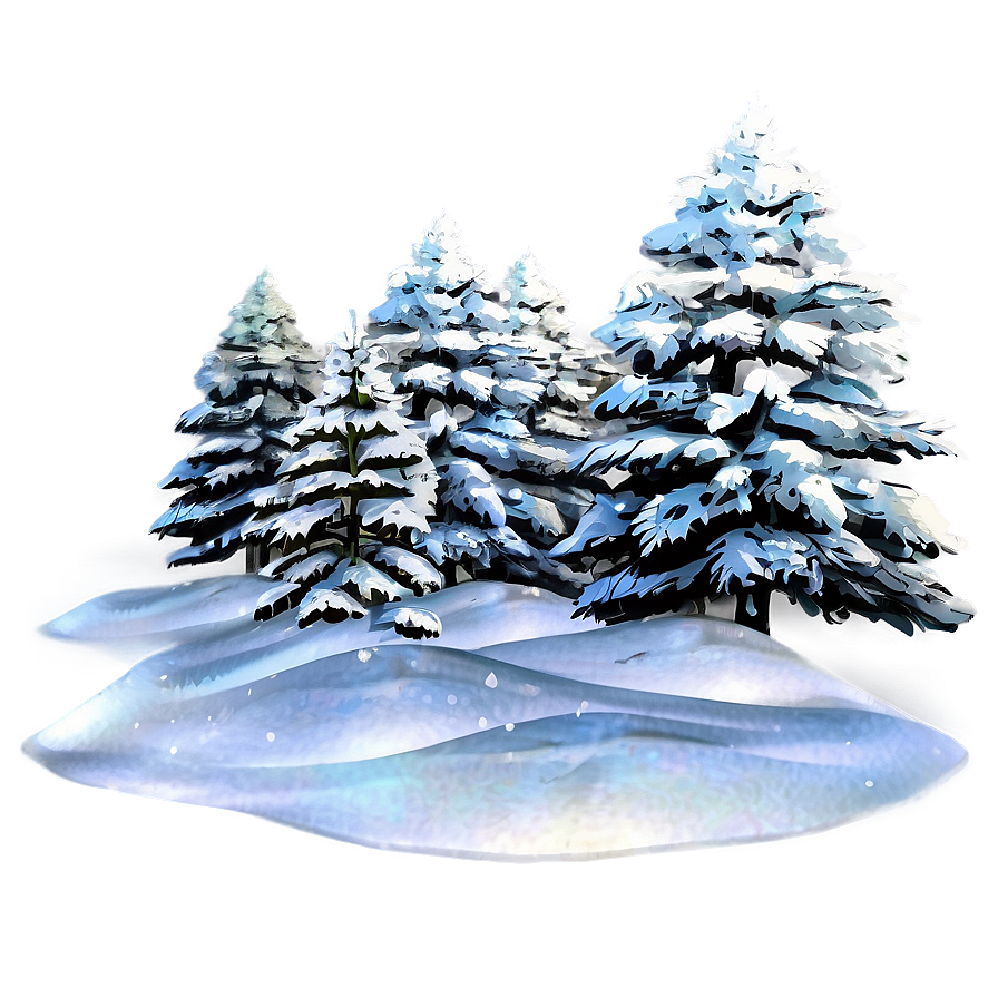 Snowy Forest Landscape Png Wxm PNG image