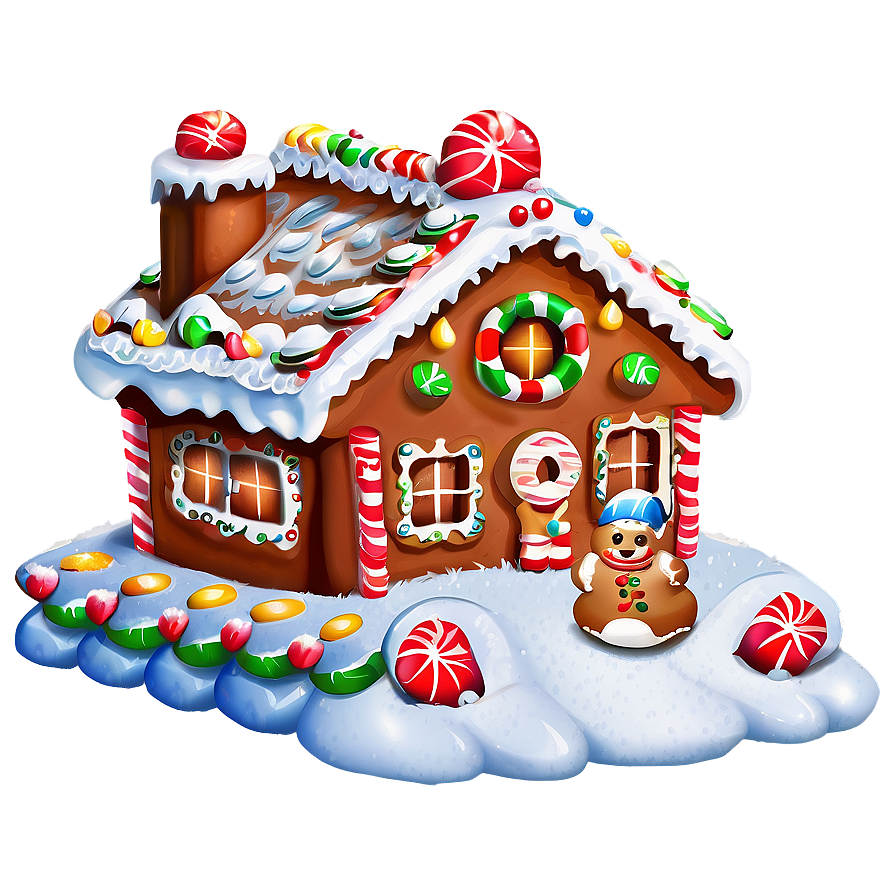 Snowy Gingerbread House Png Ebi74 PNG image