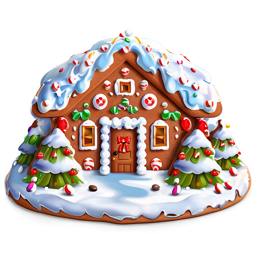 Snowy Gingerbread House Png Rhi18 PNG image