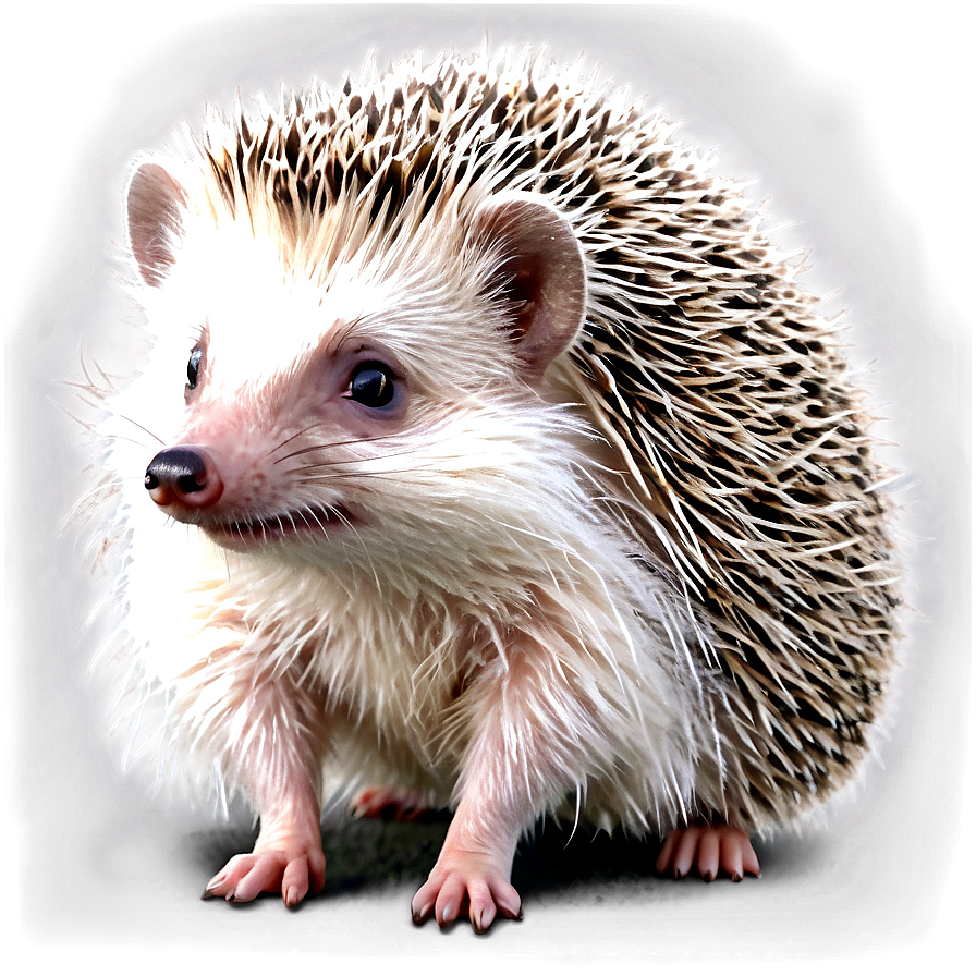 Snowy Hedgehog Curiosity Png 04292024 PNG image