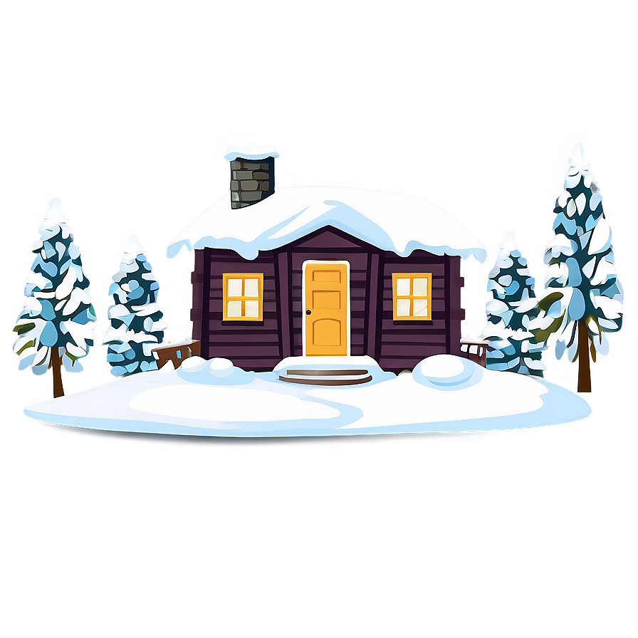 Snowy House Clipart Png 06122024 PNG image