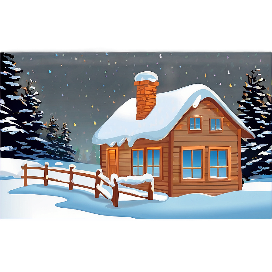 Snowy House Clipart Png 7 PNG image