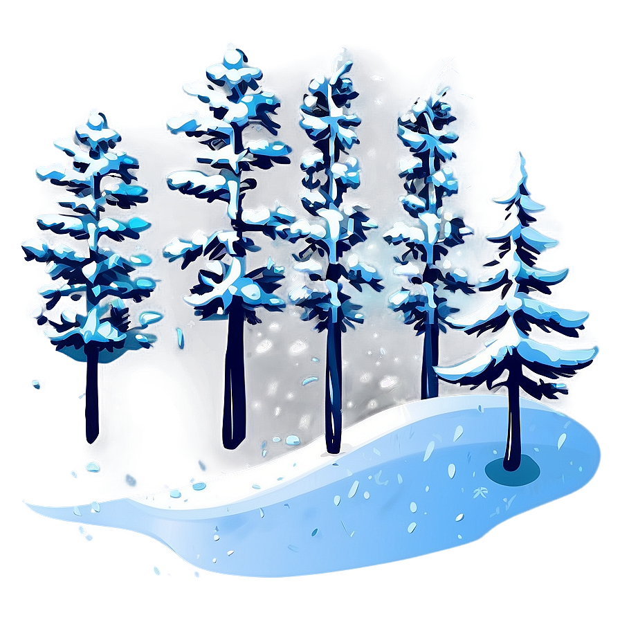 Snowy Landscape Element Png 06212024 PNG image