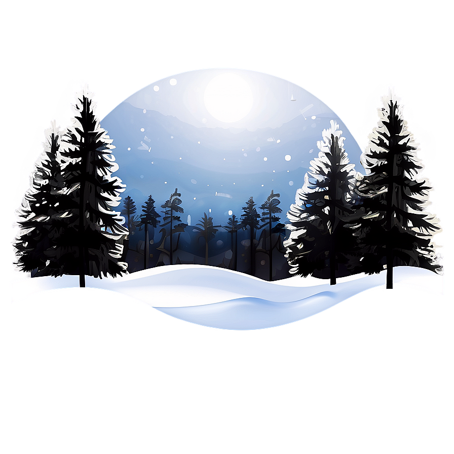 Snowy Landscape Transparent Png 22 PNG image