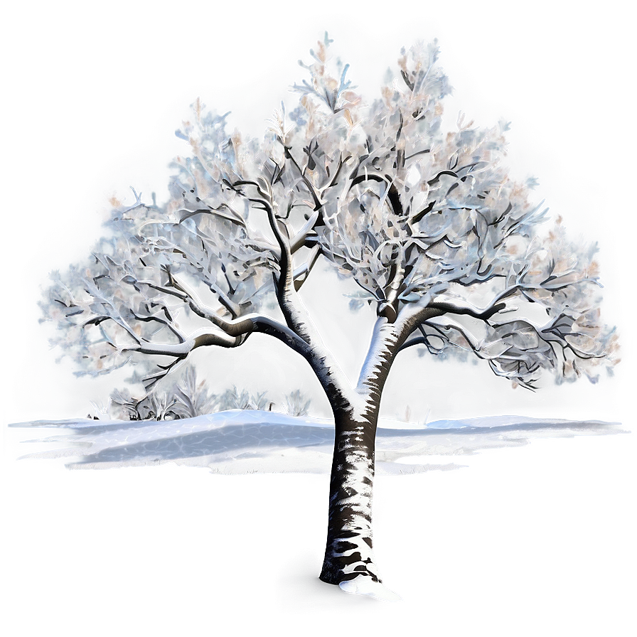 Snowy Landscape Trees Png 06292024 PNG image