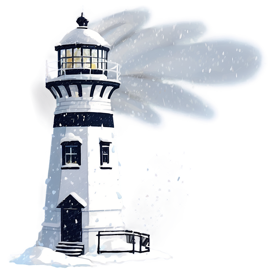 Snowy Lighthouse Png Hhe10 PNG image