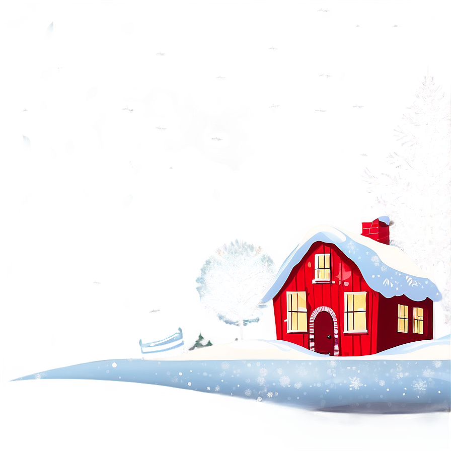 Snowy Merry Christmas Scene Png 12 PNG image