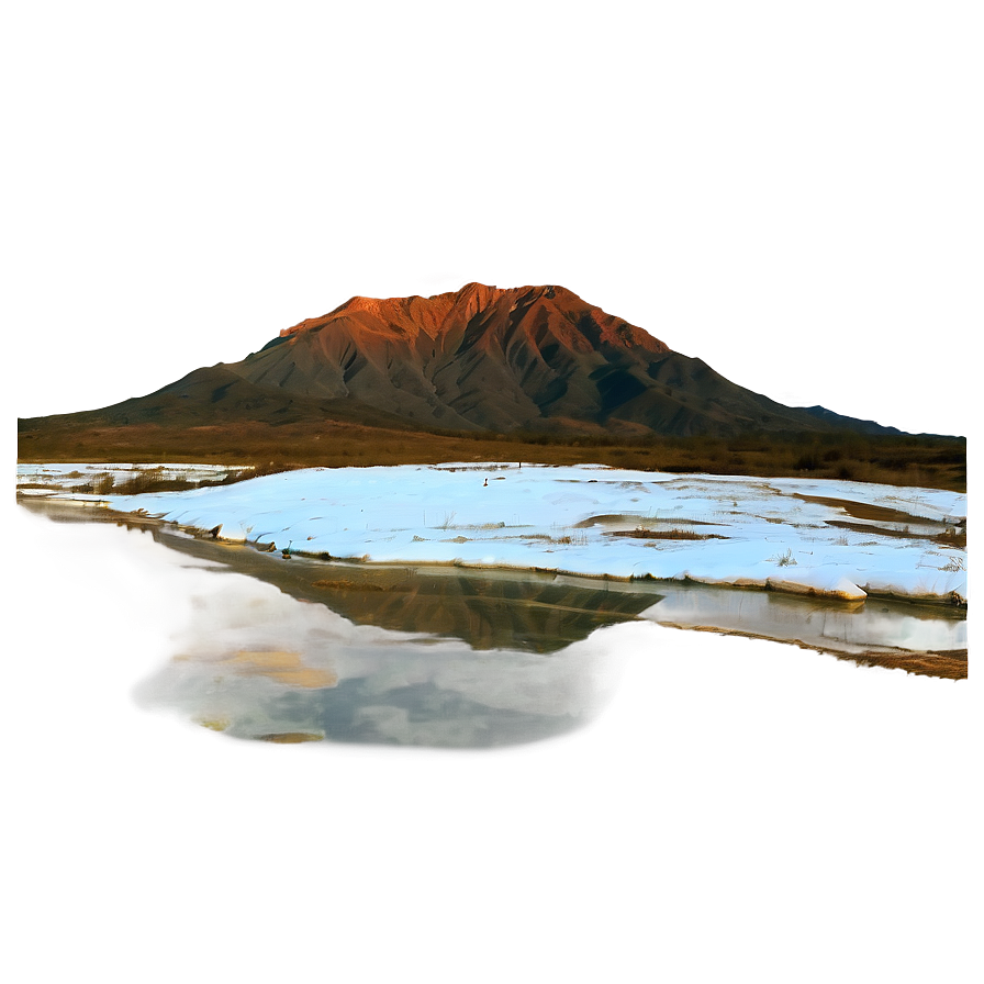 Snowy Mountain And Hot Springs Png Iav24 PNG image