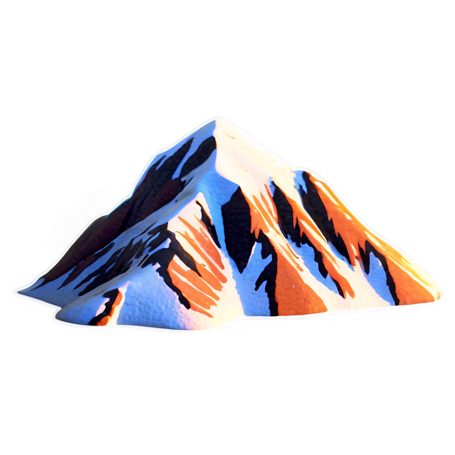 Snowy Mountain During Sunset Png 18 PNG image